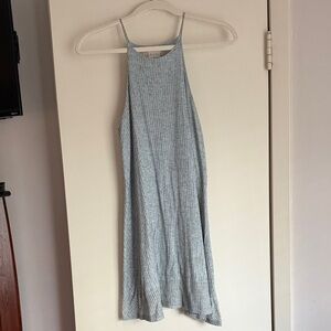 Altar'd State Dusty Blue Ribbed Halter Top